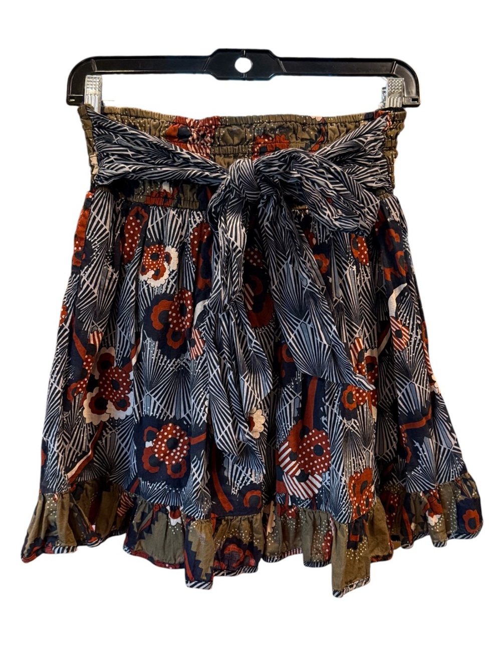 Letmebe Urban Outfitters Cotton Floral Mini Skirt Geometric Size Medium